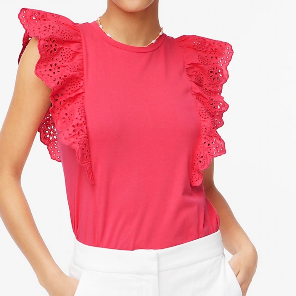 Jcrew ruffle-sleeve top
